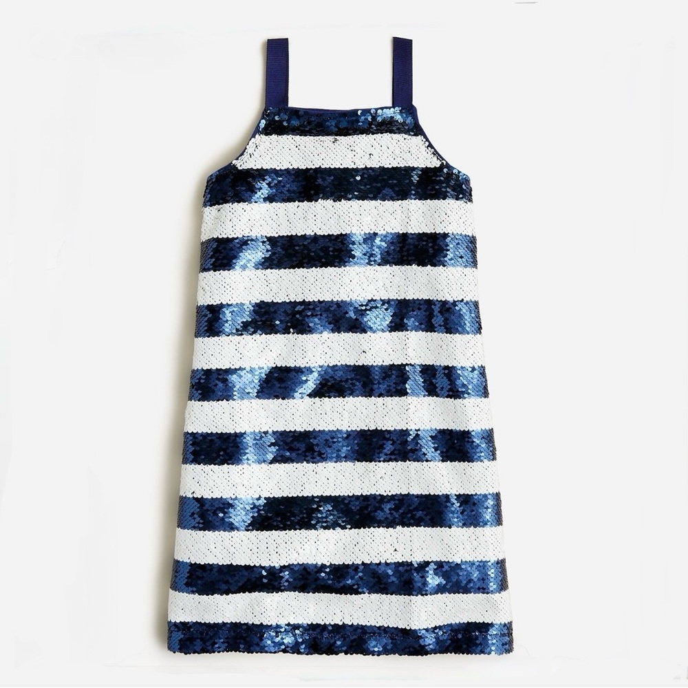 NWT Crewcuts Striped Sequin Dress